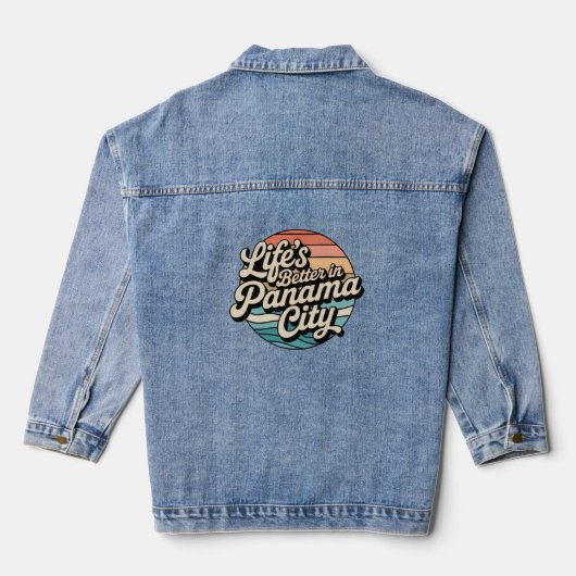Life is Better in Panama City Denim Jacket (Achterkant)
