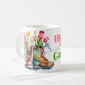 Life Is Better In The Garden Floral Boots Koffiemok (Voorkant links)