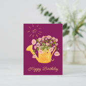 Life is better in the garden personalise card feestdagenkaart (Staand voorkant)