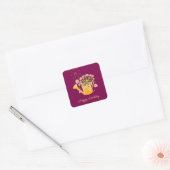 Life is better in the garden personalise card   vierkante sticker (Envelop)