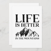 Life is Better In The Mountains Bedankkaart (Voorkant / Achterkant)