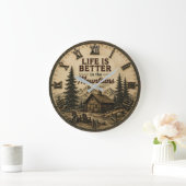 Life Is Better in the Mountains Rustic Cabin Grote Klok (Huis)