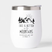 Life is Better Mountains Aangepaste naam Locatie (Links)
