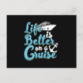 Life Is Better On A Cruise Anchor Cruise Ship Crui Briefkaart (Voorkant)