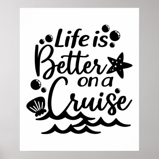 Life Is Better On Cruise Cruising Family Vacation Poster (Voorkant)