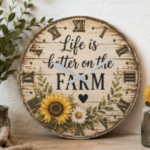 Life Is Better on the Farm Rustic Sunflower 