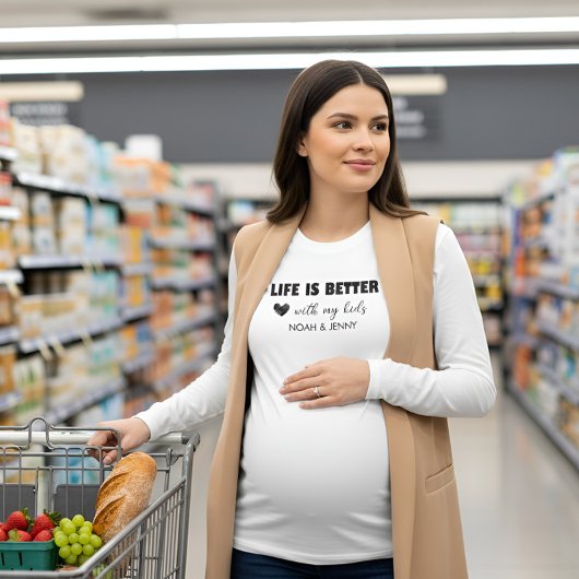 Life Is Better Shirt op maat met Kind Naam