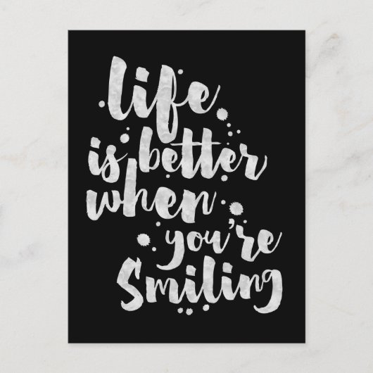 Life is Better When Smiling - Inspirational Card Briefkaart (Voorkant)