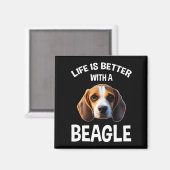 Life is Better With A Beagle Magneet (Voorkant / Achterkant)