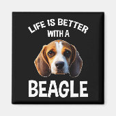 Life is Better With A Beagle Magneet (Voorkant)