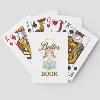 Life is Better with a Book Poker Cards Set Pokerkaarten