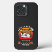 Life is Better with a Bulldog Case-Mate iPhone Case (Achterkant)