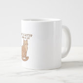Life Is Better With a Cat – Cute Cat Lover Design Grote Koffiekop (Voorkant rechts)