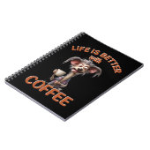 LIFE IS BETTER WITH A COFFEE, DOG NOTITIEBOEK (Linkerzijde)