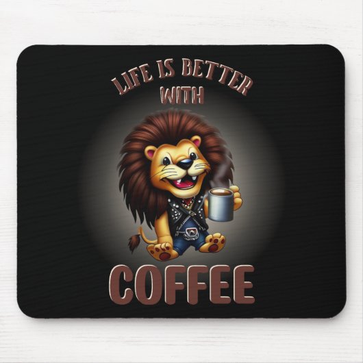LIFE IS BETTER WITH A COFFEE, LION MUISMAT (Voorkant)