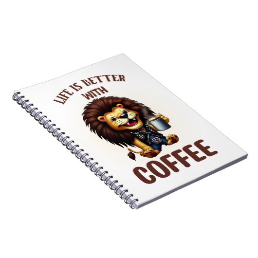 LIFE IS BETTER WITH A COFFEE, LION NOTITIEBOEK (Rechterzijde)