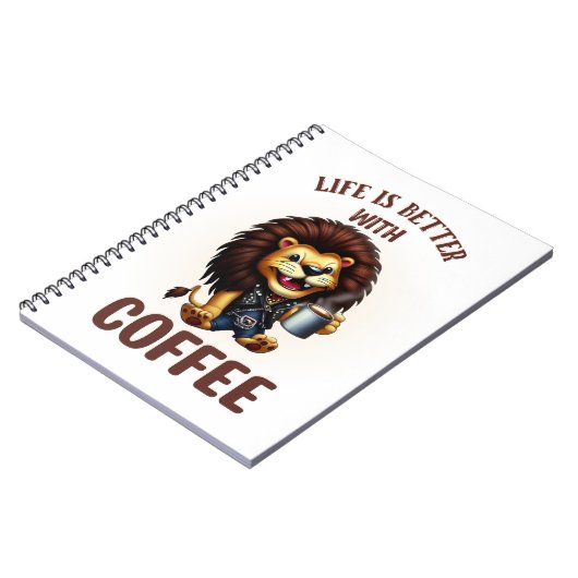 LIFE IS BETTER WITH A COFFEE, LION NOTITIEBOEK (Linkerzijde)