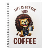 LIFE IS BETTER WITH A COFFEE, LION NOTITIEBOEK (Voorkant)