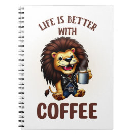 LIFE IS BETTER WITH A COFFEE, LION NOTITIEBOEK