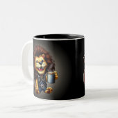 LIFE IS BETTER WITH A COFFEE, LION TWEEKLEURIGE KOFFIEMOK (Voorkant links)