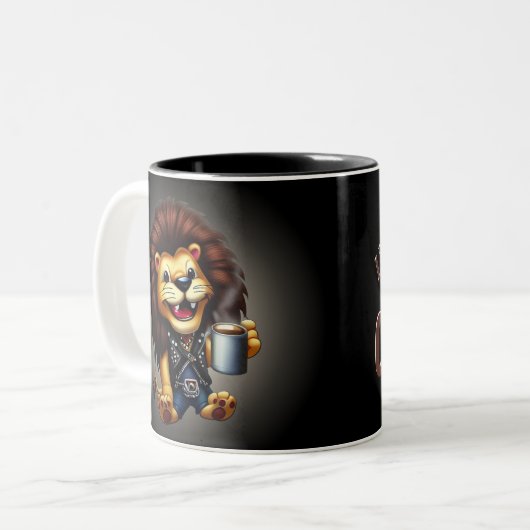 LIFE IS BETTER WITH A COFFEE, LION TWEEKLEURIGE KOFFIEMOK (Voorkant links)