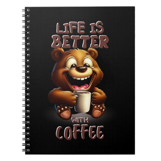 LIFE IS BETTER WITH A COFFEE NOTITIEBOEK (Voorkant)