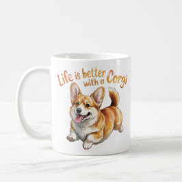 Life Is Better With A Corgi Funny Coffee Mug Corgi Koffiemok