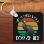 Life Is Better With A Cornish Rex Sleutelhanger (Voorkant)
