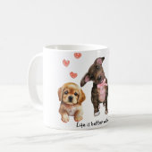 Life is better with a dog koffiemok (Voorkant links)