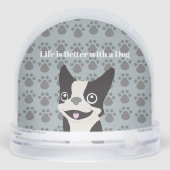 Life is Better with a Dog Sneeuwbol (Achterkant)