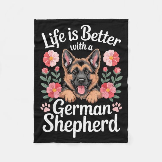 Life Is Better With A German Shepherd Dog Lover  Fleece Deken (Voorkant)