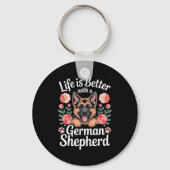 Life Is Better With A German Shepherd Dog Lover  Sleutelhanger (Voorkant)
