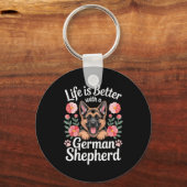 Life Is Better With A German Shepherd Dog Lover  Sleutelhanger (Voorkant)