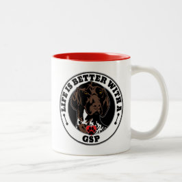 Life Is Better With A GSP Dog Breed Tweekleurige Koffiemok