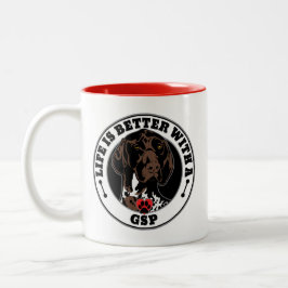 Life Is Better With A GSP Dog Breed Tweekleurige Koffiemok