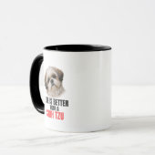 Life is Better with a Shih Tzu Coffee Mug Mok (Voorkant links)
