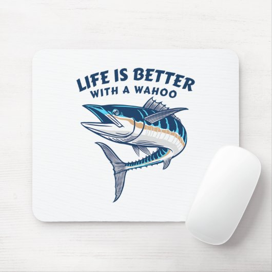Life Is Better With A Wahoo Funny Salt Water Fishi Muismat (Met muis)