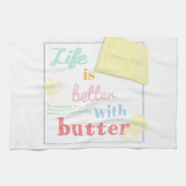 Life is better with butter - Buchcover Theedoek