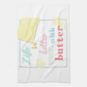 Life is better with butter - Buchcover Theedoek (Verticaal)