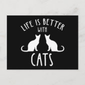 Life Is Better With Cats Briefkaart (Voorkant)