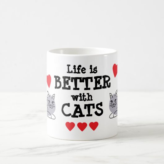 Life is Better with Cats Mug | We Are All Mugs Koffiemok (Center)