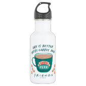 Life is Better with Coffee and FRIENDS™ Waterfles (Voorkant)