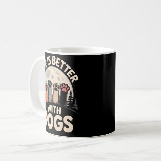 Life Is Better With Dogs Koffiemok (Voorkant links)