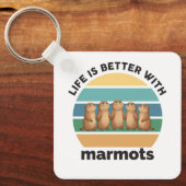 Life is better with marmots sleutelhanger (Voorkant)