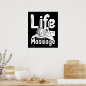 Life is Better With Massage Therapist Spa Poster (Keuken)