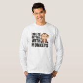 Life Is Better With Monkeys - Sweet Monkey T-shirt (Voorkant volledig)