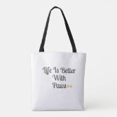Life Is Better With Paws – Dog Lover Tote Bag (Achterkant)