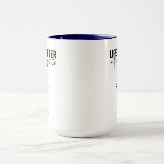 Life Is Better With Puppy Dogs Cute Dog Lover Mok (Midden)