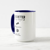 Life Is Better With Puppy Dogs Cute Dog Lover Mok (Voorkant links)