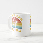 Life Is Better With Volleyball Saying Volleyball T Koffiemok (Voorkant links)